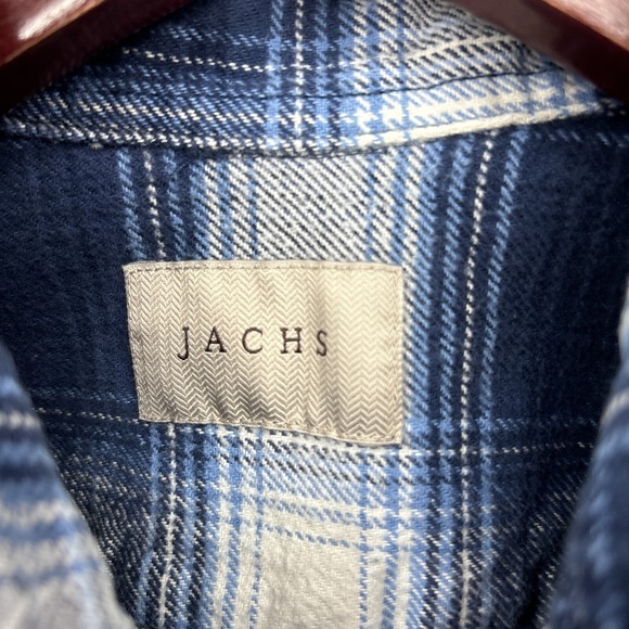 Jachs Flannel Shirt LOT‎ Blue & Red Plaid Cotton Button-Up Mens Medium - Picture 10 of 12